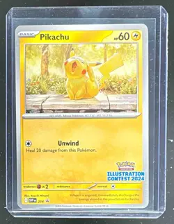 Pikachu 2025 Pokemon Scarlet Violet 2024 Illustration Contest Promo #214 (A2) - Image 1