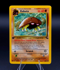Kabuto Pokemon Card 1st Edition Fossil Set 50/62 Common TCG 1999 WOTC - Image 1