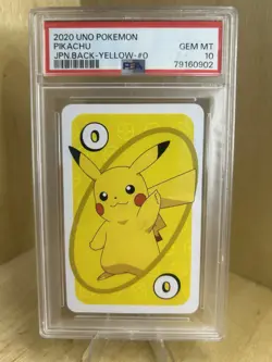 2020 UNO POKEMON JPN BACK-YELLOW-#0 PIKACHU PSA 10 - Image 1