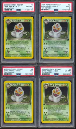 Lot (9) Pokemon Dark Arbok Team Rocket 1st Edition Holo Rare #14 PSA 1 - 9 - Image 1