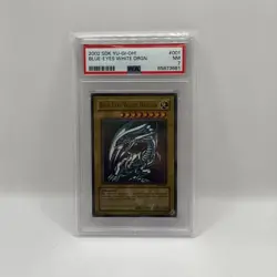Yu-Gi-Oh! 2002 Starter Deck Kaiba SDK-001 Blue-Eyes White Dragon Unlim PSA NM 7 - Image 1