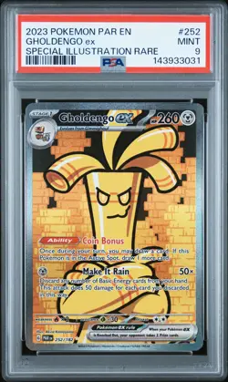 Gholdengo EX 252/182 Special Illustration Rare Pokemon PSA 9 *031 - Image 1