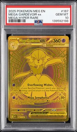 2025 POKEMON MEG EN-MEGA EVOLUTION MEGA HYPER RARE #187 MEGA GARDEVOIR EX PSA 10 - Image 1