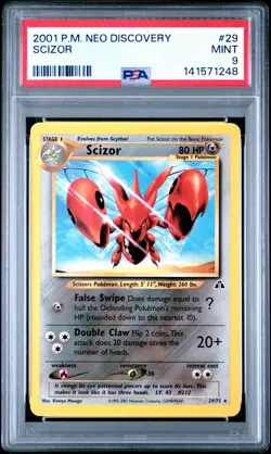 2001 POKEMON NEO DISCOVERY #29 SCIZOR PSA 9 - Image 1