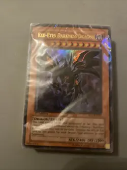 Yugioh Red-Eyes Darkness Dragon 1996 Holo *SEALED ORIGINAL PACK* SEE DESCRIPTION - Image 1