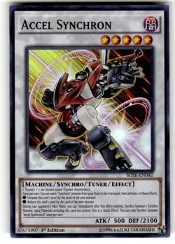 1x (NM) Accel Synchron - SDSE-EN042 - Super Rare - 1st Edition YuGiOh - Image 1