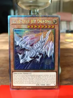 Blue-Eyes Jet Dragon RA02-EN017 Quarter Century Secret Rare 1st Edition Yugioh - Image 1