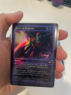 Force of Negation FOIL MAGNETO Playtest Card for EDH / COMMANDER MTG MAGIC - Image 1