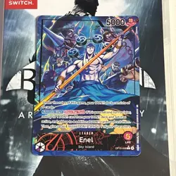 One Piece Adventure On Kami's Island Enel OP15-058 Leader Alt Art English - Image 2