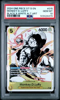 2024 ONE PIECE ULTRA DECK ST13-THE THREE BROTHERS #015 MONKEY D. LUFFY PSA 10 - Image 1