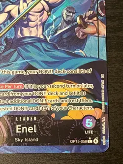 One Piece - ENEL OP15-058 (L) Alt Art OP15 Adventure on Kami's Island English NM - Image 4