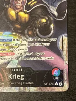 ONE PIECE ENGLISH Krieg (Alt Art Leader) OP15-001 Adventure on KAMI's Island - Image 4