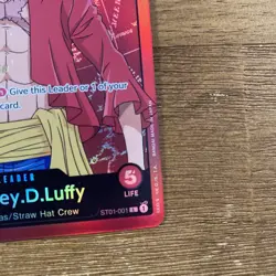 Monkey.D.Luffy ST01-001 L Super Pre-Release Stamp Starter Deck Leader - Image 5