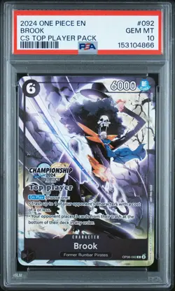 2024 ONE PIECE CHAMP 2024 TOP PLAYER PACK #092 BROOK PSA 10 - Image 1
