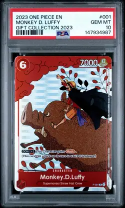 2023 One Piece Gift Collection 2023 #001 Monkey D. Luffy PSA 10 GEM MINT - Image 1