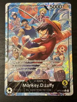 One Piece Monkey D. Luffy Alt Art OP15-098 L Adventure on KAMI's Island English - Image 1