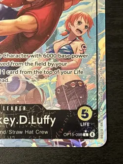 One Piece Monkey D. Luffy Alt Art OP15-098 L Adventure on KAMI's Island English - Image 4