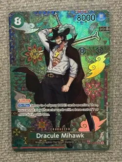 2026 One Piece OP14/EB04 Dracule Mihawk SP Alt Art OP12-030 SR Azure Sea’s Seven - Image 1