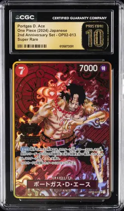 2024 ONE PIECE JPN 2ND ANNIVERSARY SET SUPER RARE PORTGAS D. ACE CGC 10 PRISTINE - Image 1