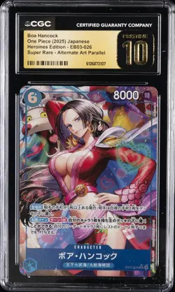 2025 ONE PIECE JPN HEROINES EDITION SR ALT ART BOA HANCOCK CGC 10 PRISTINE - Image 1