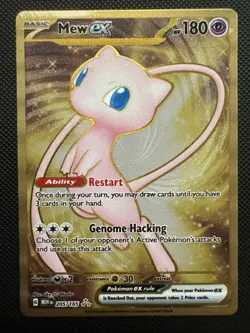 Mew ex 151 Metal Gold Card 205/165 Sv: Scarlet & Violet 151 Regular Pokemon - Image 1