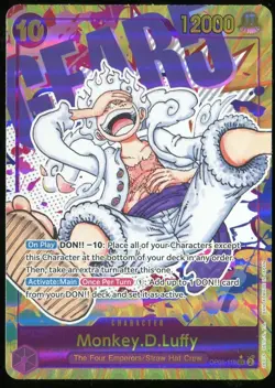 Monkey D. Luffy One Piece OP05-119 Gear 5 Alternate Art English Card 2023 LP - Image 1
