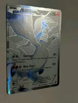 Reshiram 113/114 Full Art Pokemon Card, LP - MP, Black & White Ultra Rare - Image 4