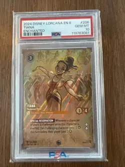 2024 Disney Lorcana Tiana Enchanted PSA 10 Trading Card #206 - Image 1
