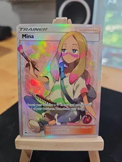 Pokemon Mina TCG Lost Thunder Holo Full Art Ultra Rare Card 211/214 - Image 1