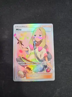 Pokemon Mina TCG Lost Thunder Holo Full Art Ultra Rare Card 211/214 - Image 3