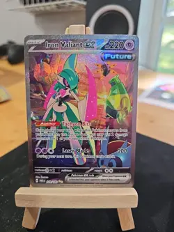 Pokemon TCG Iron Valiant EX Card 249/182 Paradox Rift Special Illustration - Image 1