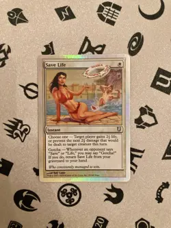 Save Life - FOIL *UNHINGED* LIGHTLY PLAYED *2004* UNCOMMON *MAGIC* MTG - Image 1