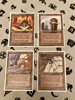 4x Urza's Mine *SIGNED BY ANSON MADDOCKS* CHRONICLES *NM AND LP* 1995 *Autograph - Image 1