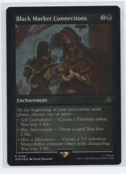 MAGIC THE GATHERING MTG ASSASINS CREED FOIL ETCHED BLACK MARKET CONNECTIONS - Image 1