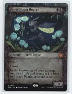 MAGIC THE GATHERING MTG LORWYN ECLIPSED SHOWCASE FOIL MYTHIC BITTERBLOOM BEARER - Image 1
