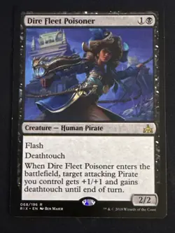 1x Dire Fleet Poisoner (068) Rivals of Ixalan LP MTG Magic the Gathering x1 MKE - Image 1