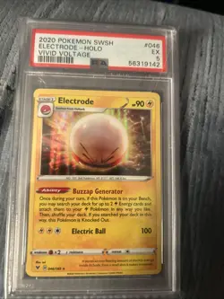 2020 Pokemon Sword & Shield Vivid Voltage Electrode Holo Card #046 PSA EX 5 - Image 1