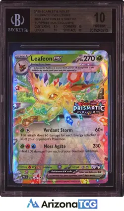 Pokemon 2025 Leafeon ex 006/131 Stamp RR Prismatic Evolutions PRISTINE BGS 10 - Image 1