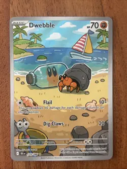 Pokemon TCG Dwebble 129/086 Black Bolt Illustration Rare NM Card - Image 1