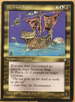 LIMITED EDITION Ice Age Vintage MtG Skeleton Ship Unplayed NM - Image 1