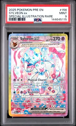 Pokemon TCG Sylveon EX 156/131 SIR Prismatic Evolutions PSA 9 - Image 1