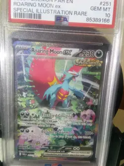 Pokemon Roaring Moon ex 251/182 SV04: Paradox Rift Holo PSA 10 - Image 2