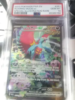 Pokemon Roaring Moon ex 251/182 SV04: Paradox Rift Holo PSA 10 - Image 3