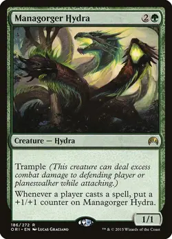 Managorger Hydra 1x FOIL ORI MTG Magic Origins Rare MINT green - Image 1