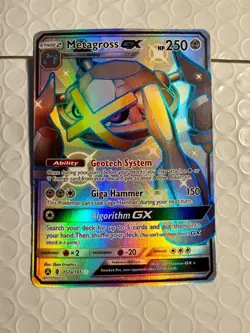 Metagross GX 157A/145 Alternate Art Holo Hidden Fates Pokemon Card - Image 1