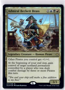 Admiral Beckett Brass LP* FOIL Ixalan ENGLISH 217/279 mtg -UnltdCards - Image 1