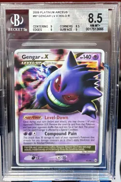 BGS 8.5 Pokemon 2009 Platinum Arceus Gengar Lv X Holo No. 97 - Image 1