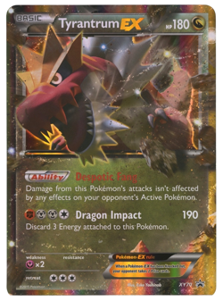 POKEMON TCG TYRANTRUM EX XY70 BLACK STAR PROMO JUMBO - Image 1