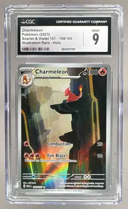 7091 Charmeleon 2023 Pokemon Scarlet Violet 151 #169 CGC 9 - Image 1