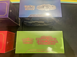 Pokemon Scarlet & Violet ETB Lot 4 Sealed Base Set Temporal Forces Stellar Crown - Image 3
